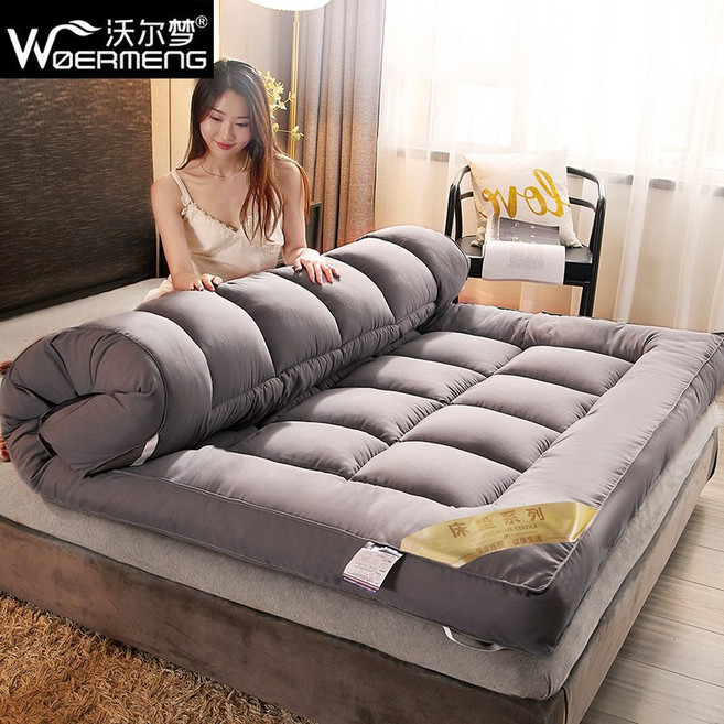 두꺼운 폼 매트리스 10cm 간이침대매트 접이식 1인용침대 매트리스 수면 떡실신 슈퍼싱, 두꺼운 흰색