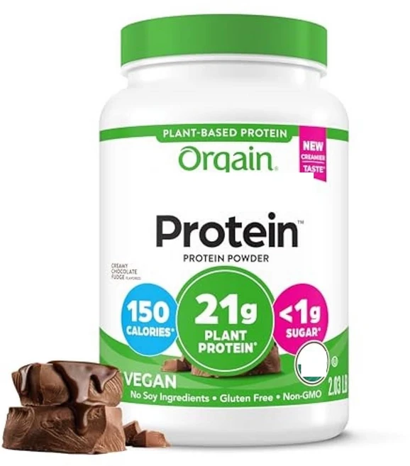 올게인 오가닉 식물성 프로틴 파우더 920g 크리미 초콜릿 퍼지, 1개 - 쿠팡