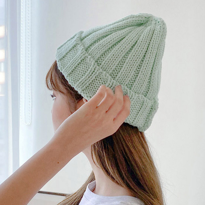 국산비니 35color 데일리 골지 니트 여성 가을 비니