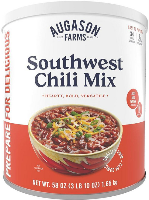Augason 농가 사우스웨스트 칠리 믹스 순중량 3 파운드 10온스 1.65 kg 264273, 1개, 없음, 1.65kg