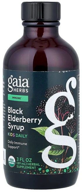 가이아허브 키즈 데일리 블랙 엘더베리 시럽 89ml(3fl oz), GAI14570, 89ml, 1개 - 쿠팡