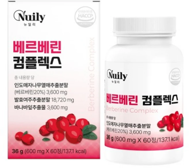 베르베린 컴플렉스 600mg x 60정, 1개 - 쿠팡