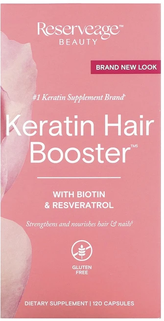 Reserveage Beauty 비오틴 & 레스베라트롤 함유 케라틴 헤어 부스터 캡슐 120정, Reserveage Beauty 비오틴 & ... - 쿠팡