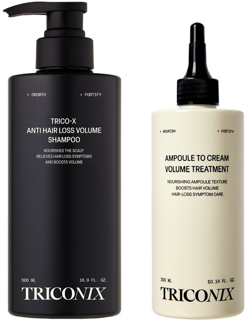 트리코닉스 트리코엑스 탈모완화 볼륨 홈케어 SET(샴푸 500ml + 트리트먼트 300ml), 1세트