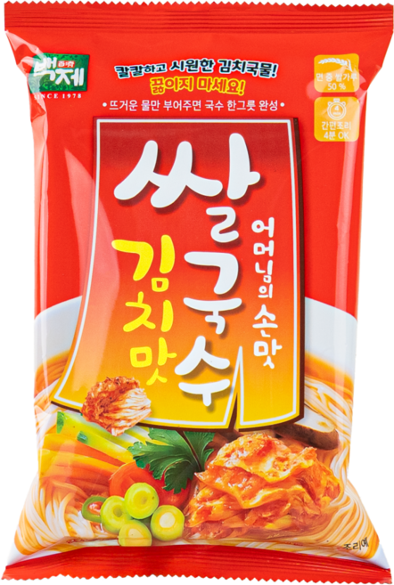 백제 쌀국수 김치맛 (봉지), 92g, 20개