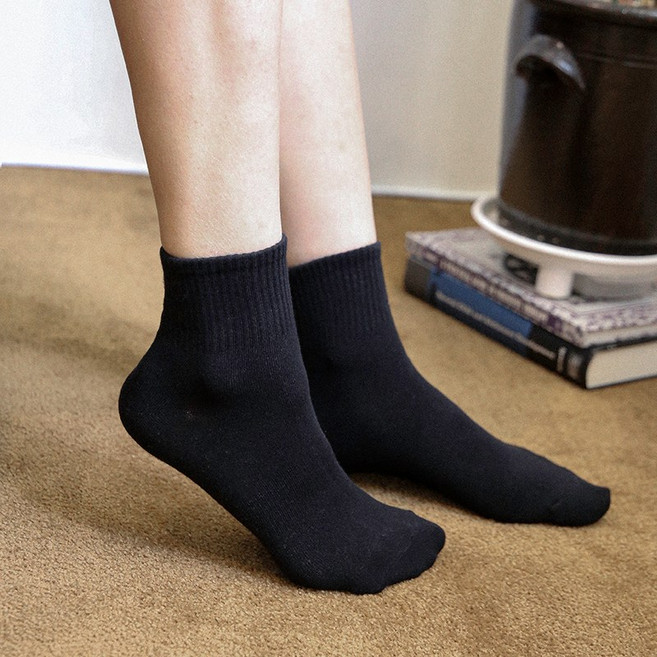 빅사이즈 왕발 300-330mm 무지 중목 국산 면 양말 10켤레