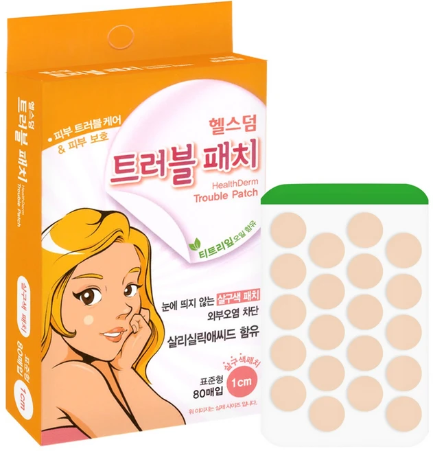 헬스덤 티트리 트러블 패치 살구색, 80개입, 1개 - 쿠팡