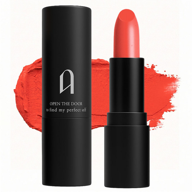 아미옥 프리미엄 매트 립스틱 블랙라인, 1개, HF004 새침한오렌지