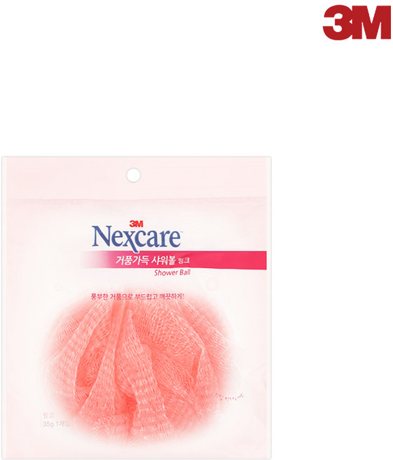 3M 넥스케어 거품가득 샤워볼, 1개, 핑크, 3개입