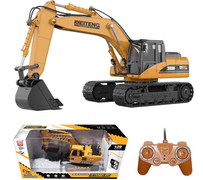 티블루 포크레인 장난감 RC카 중장비 장난감 빅사이즈 조종이 쉬워요, 1개