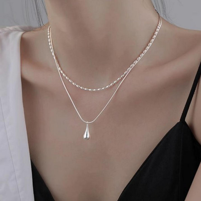 FANSYLI 여자 목걸이 체인 목걸이 레이어드 목걸이 초커 목걸이 여자 친구 생일 선물 X2405M10