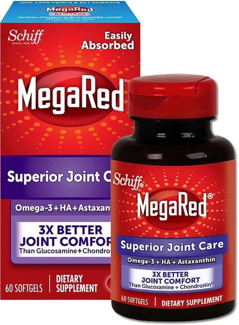 Schiff 메가레드 슈페리어 조인트 케어 소프트젤 60개입/ 관절 연골 관리, 1개, 60정 - 쿠팡