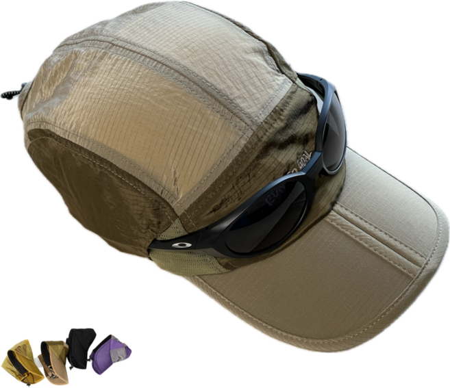 메셀 러닝 모자 메쉬 런닝 캡 접이식 스포츠, 카키, 1개