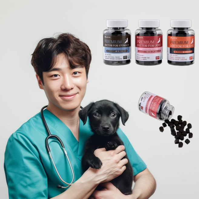 닥터라이어니 명품 강아지 영양제 눈건강 눈물 E100 1세트 2세트 3세트, 100g, 2개, 눈물개선/눈건강