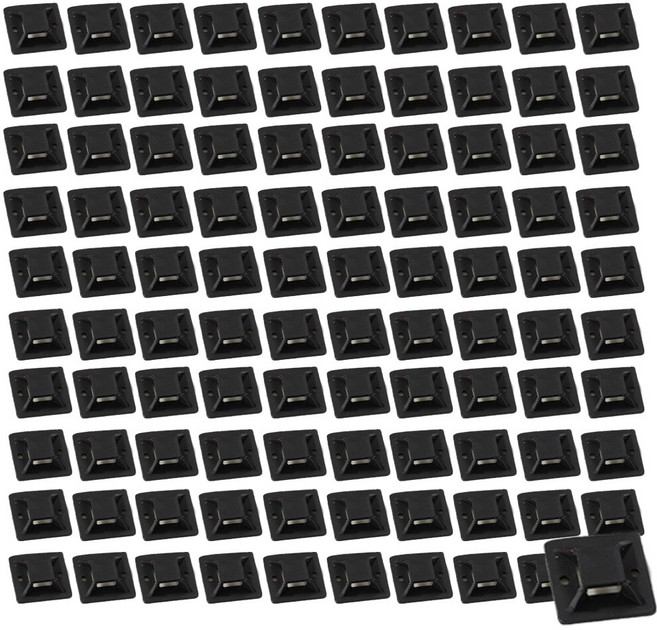 케이블마운트, 100개, 20mm블랙