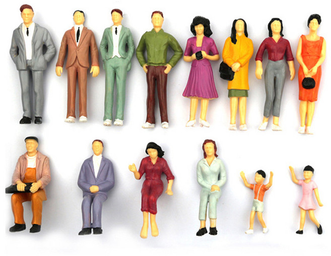 미스토토 컬러 사람 인체 모형 테라리움 디오라마 건축 재료, m507_1:150(약1.3cm)-25P, 1개