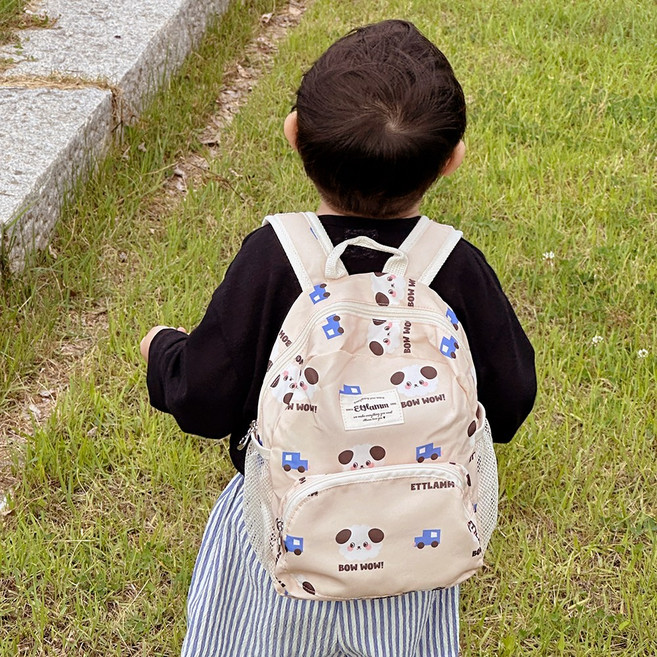 에뜨람 KC인증 아기 미아방지 가방 유아 트랜스폼 백팩 키즈 돌 여행 미아방지끈, 1개, 브룸 퍼피_미아방지 가방