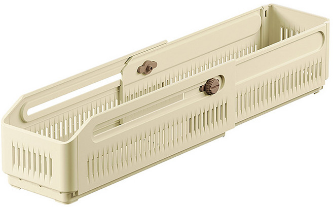 빌든 주방 서랍 정리 슬라이딩 선반 수납장 3개, 아이보리