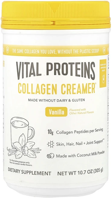Vital Proteins 콜라겐 크리머 바닐라 맛 300g(10.6oz), VitalProteins콜라겐크리머바닐라맛300g106, 300g, 1개 - 쿠팡