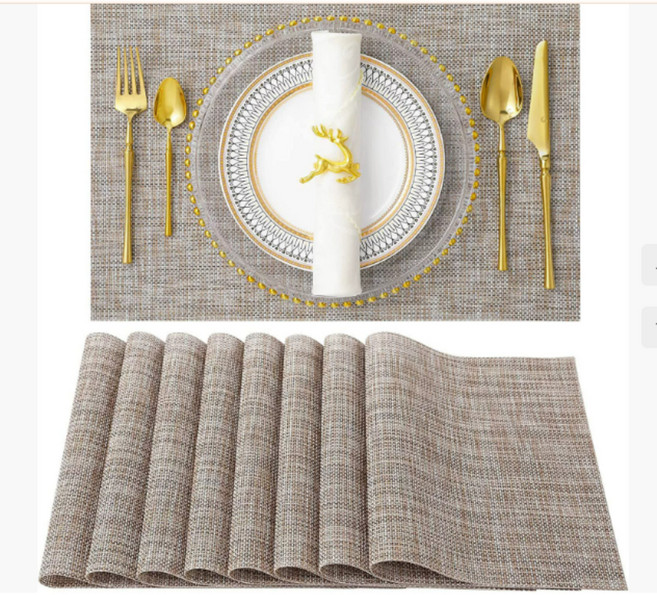 북유럽 식탁매트 식탁보 테이블 단열 매트 4p, 4개, 30x45cm, 리넨