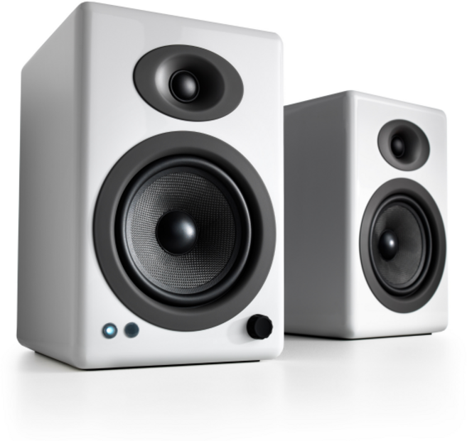 Audioengine A5+ 主動式藍牙書架喇叭, 白色