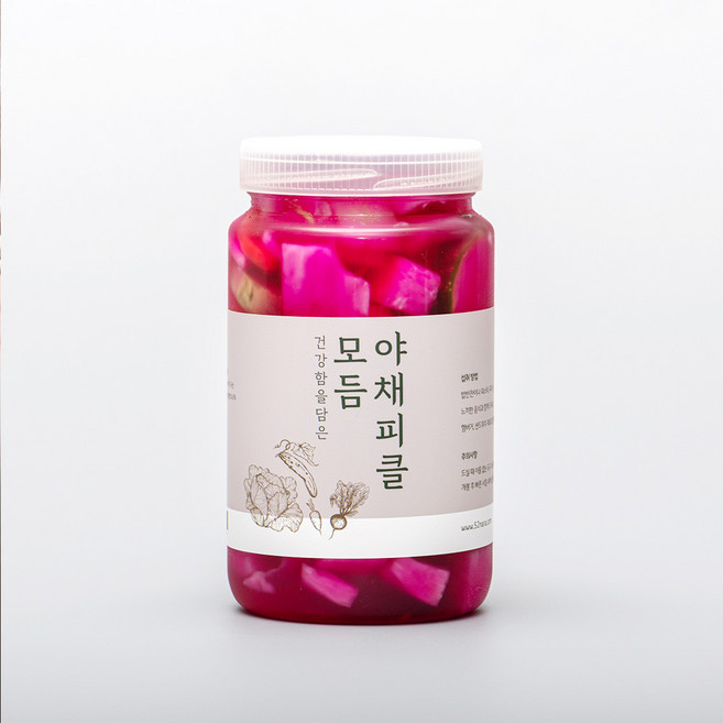 논산농부의 수제 모듬 야채피클 580g(병) / 1kg(팩), 2개, 580g