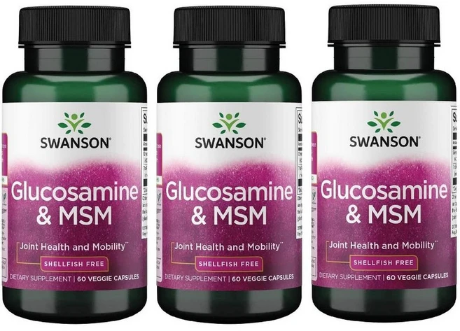Swanson 글루코사민 Glucosamine 400mg & MSM 400mg, 60정, 3개 - 쿠팡