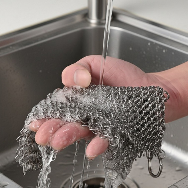 7in 스텐 철수세미 사각수세미 쇠사슬 주방 그물망, 1개, 스텐수세미316, 1개