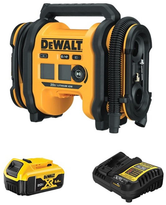 디월트 디월트 DCC020P1 충전 공기압 주입기 타이어 자동차 오토바이 20V 5A배터리 1개