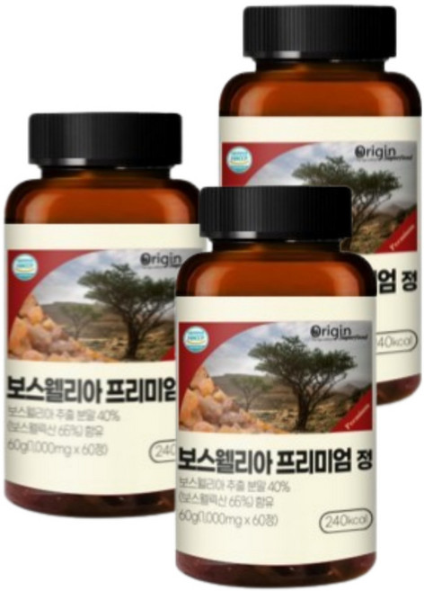 슈퍼푸드 보스웰리아 프리미엄 정 1000mg, 60정, 3개