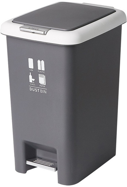 할메이드 다용도 페달 휴지통 10L 20L 대용량 쓰레기통 분리수거함, 20L 그레이, 1개