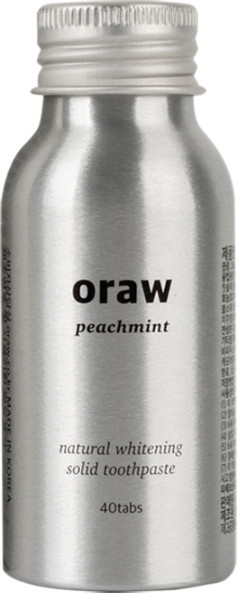 오로우 복숭아민트 고체치약, 28g, 1개