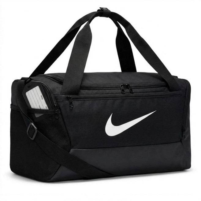 나이키 스포츠 더플백 브라질리아 9.5 검정색 스몰 헬스 가방네임택증정, 1개, 블랙