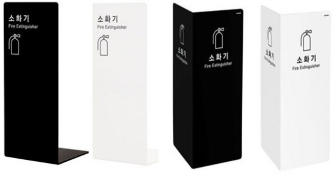 소화기커버 소화기가림막 철재 포멕스 L자형 2면형, L자형/철재/검정색, 1