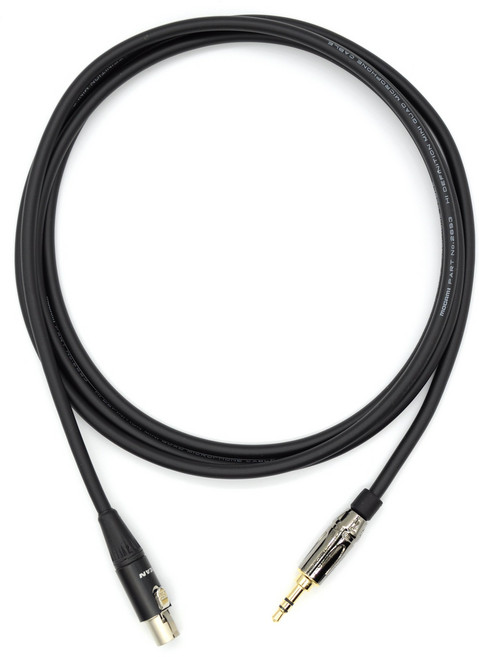 MOGAMI 2893 迷你四芯麥克風線 XLR 轉 3.5mm 接頭, 黑, 1個