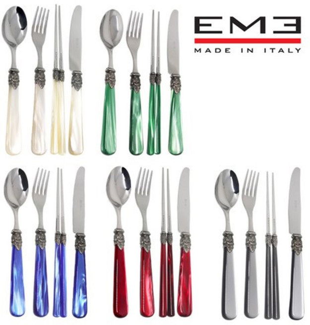 EME 이엠이 나폴레옹 펄 디너 1인세트(수저/젓가락/포크/나이프) 택1, 그린, 1세트