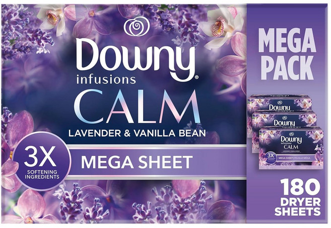 다우니 인퓨전 건조기용 드라이시트 라벤더 180매 시트 섬유유연제 Downy Infusions, 1개