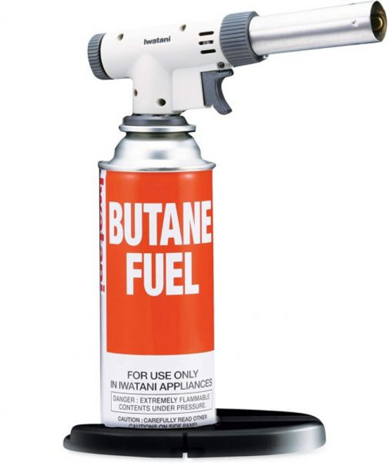 Iwatani 가스 토치 이와타니 PRO2 요리 전문 주방 부탄 조절 가능한 화염 형상 강도 2700도 수비드 크림 브륄레 페이스트리 안티플레어 인클루시브. 스태빌라이징 스탠드