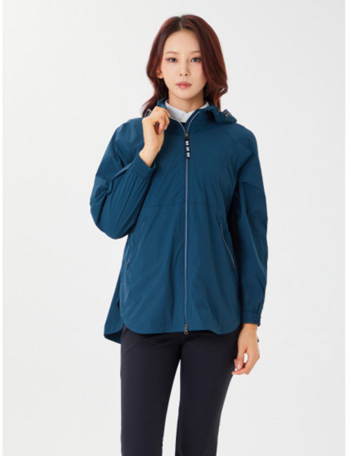 볼빅 여성 골프 후드 중기장 자켓 VLWBN803_TU 2896436