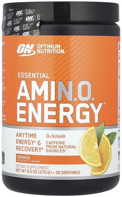 옵티멈 뉴트리션 에센셜 아미노 에너지 오렌지 Optimum Nutrition Essential Amin.O. Energy® Orange 270g - 쿠팡