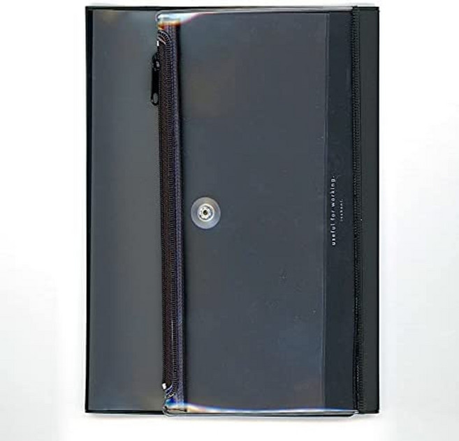 노트 커버 패드 daigo isshoni. n1855 notebook cover pen case a5 compatible pvc clear 일본 직배송, 블랙, b6