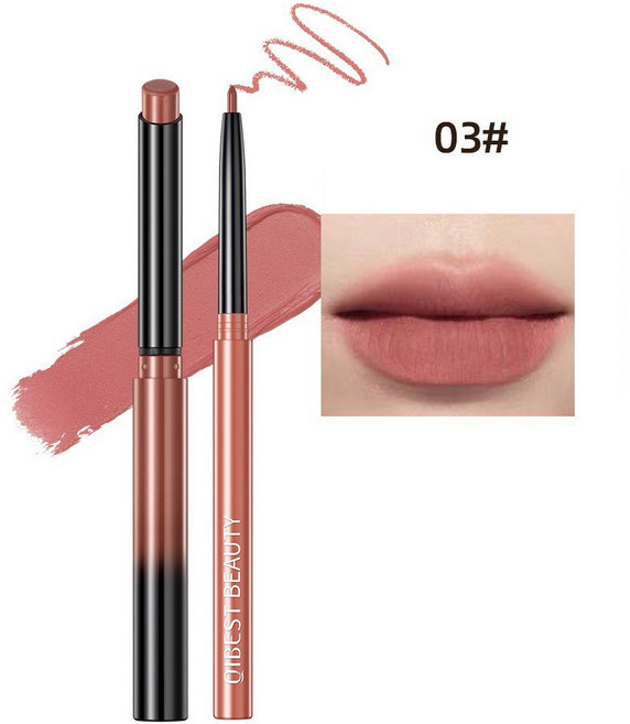 립스틱+립라이너 세트 매트 지속력 방수 번지지 않는, 1개, 03