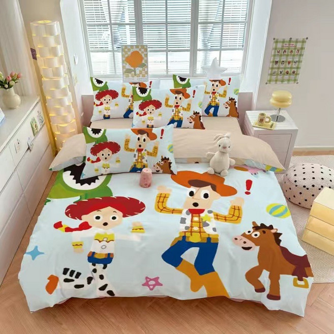 토이스토리 침구 세트 커버 슈퍼싱글 퀸 베개 이불 에일리언, 밴드형, AE