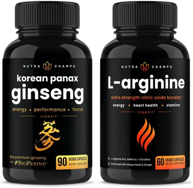 NutraChamps Ginseng Gold Series and L-Arginine Bundle, 60정, 1개 - 쿠팡
