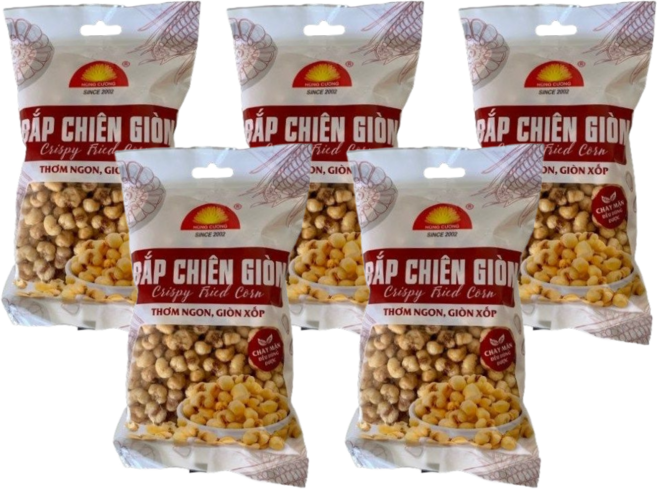 베트남 바삭 튀긴 옥수수 스낵 과자 Bap chien gion, 100g, 5개