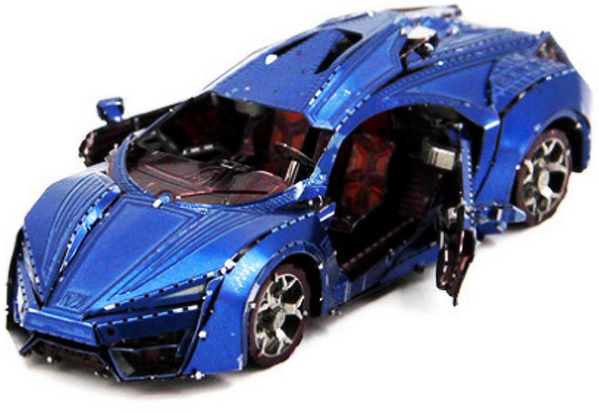 [알꿀밤-메탈퍼즐-자동차] 하이퍼카-블루, 1개