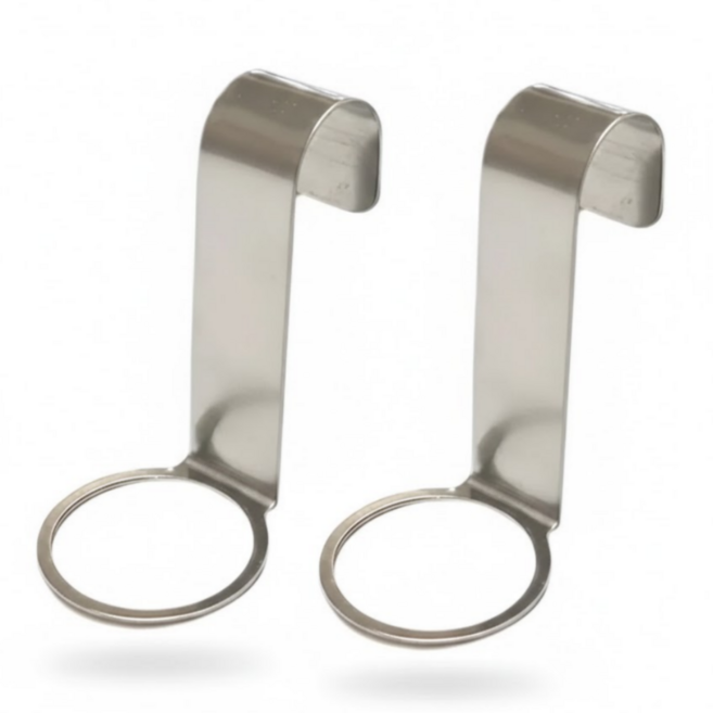 와이엔케이더밸류 스테인리스 욕실 디스펜서 걸이, 실버, 2개