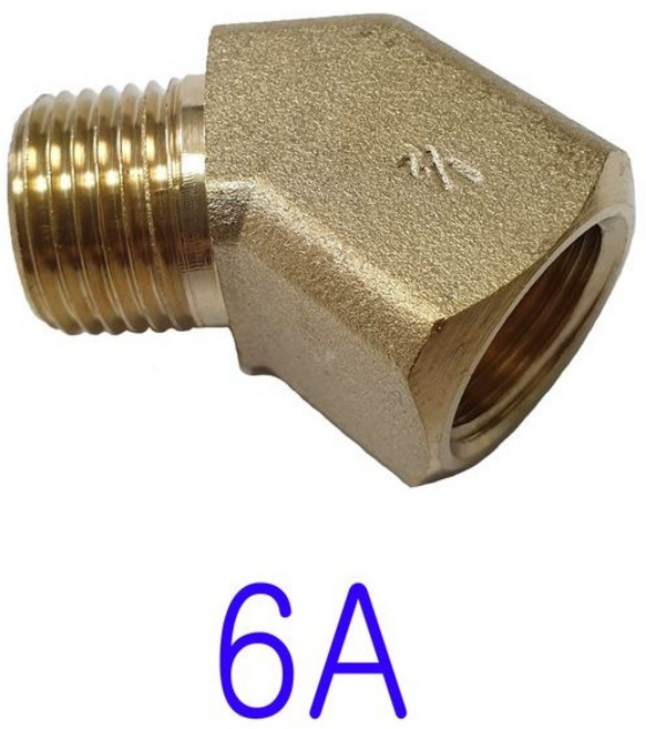 수도부속 신주 서비스엘보 45도 니플 6A(8분의1), 본상품, 1개