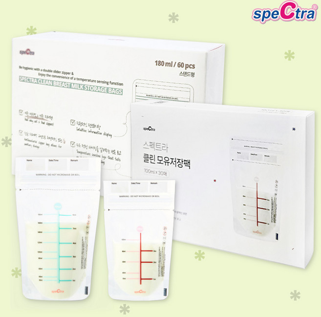 스펙트라 모유저장팩 출산준비물 세트(클린모유저장팩 100ml 30매+180ml 60매), 1개