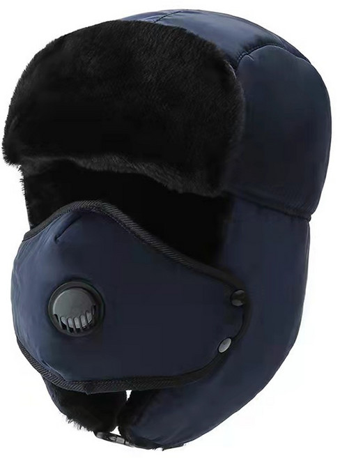 겨울 방한모 패딩 귀달이 털 퍼 기모 안감 호흡기 마스크 탈부착 모자 8825